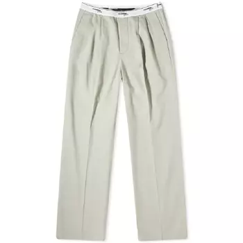 Брюки Hommegirls Pleated Elastic Waitband, серый