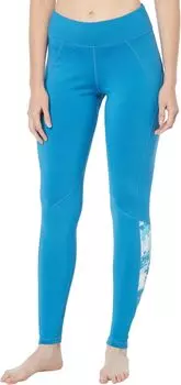 Брюки Hot Chillys Printed Seamed Tights, цвет Summit Blue/Blue Sky