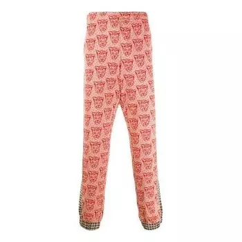 Брюки houndstooth cat print track pants 'orange' Gucci, оранжевый