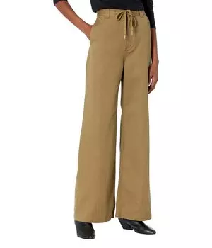 Брюки Hudson Jeans, Drawstring Wide Leg Trousers in Military Herringbone