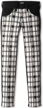 Брюки Hudson Kids Vice Versa Plaid Front Skinny in Black Roc, цвет Black Roc