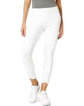 Брюки HUE Embroidered Hem Skimmer, белый