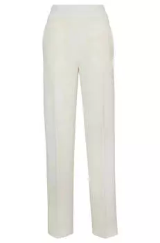 Брюки Hugo Boss Relaxed Fit High Waisted, белый