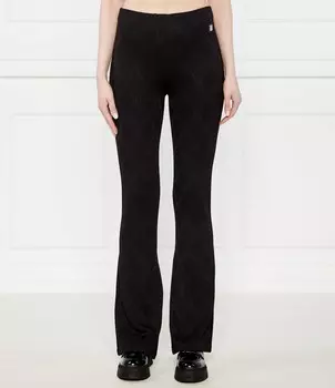 Брюки HUGO Nalentine flare fit, черный