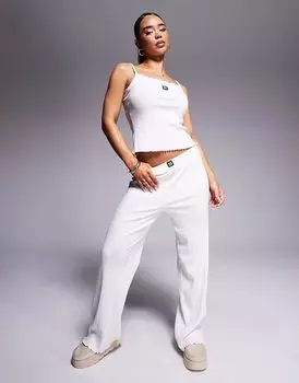 Брюки Hugo Red Coord с логотипом, бежевого цвета