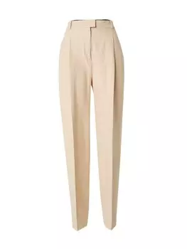 Брюки HUGO Regular Pleat-Front Pants Hasabu, цвет Kitt