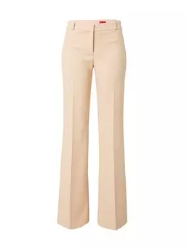 Брюки HUGO Regular Pleated Pants Hilotinna, бежевый