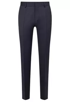 Брюки HUGO Slim fit Pleated Pants Genius, цвет Night blue