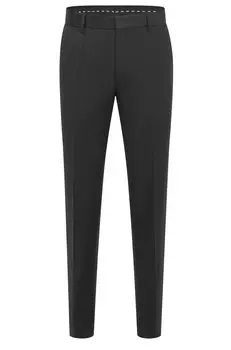 Брюки HUGO Slim fit Pleated Pants Genius, черный