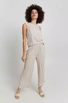 Брюки ICHI Stoffhose, бежевый