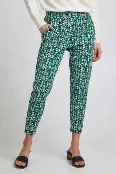 Брюки ICHI Stoffhose, зеленый