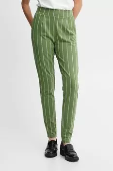 Брюки ICHI Stoffhose, зеленый