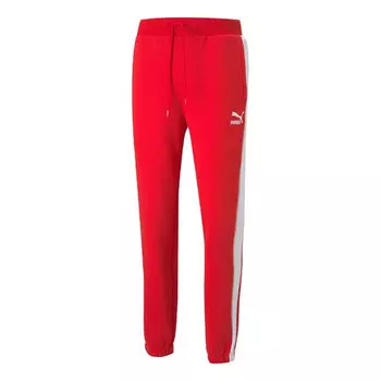 Брюки iconic t7 track pants 'red' Puma, красный