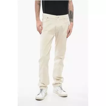 Брюки ID из эластичного хлопка LAZISE с 5 карманами и шлевками для ремня Corneliani, Beige