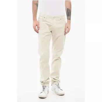 Брюки ID из эластичного хлопка LAZISE с 5 карманами и шлевками для ремня Corneliani, Beige