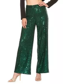 Брюки Illy с пайетками Alexia Admor, изумруд