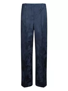 Брюки Incotex с цветочным принтом, синий