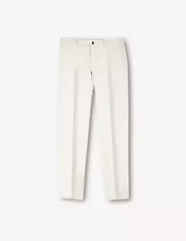 Брюки Incotex Slim-fit из хлопка, сертифицированные Royal Batavia Slowear, цвет Bianco Naturale