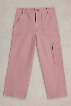 Брюки из 100% хлопчатобумажной саржи White Stuff, розовый