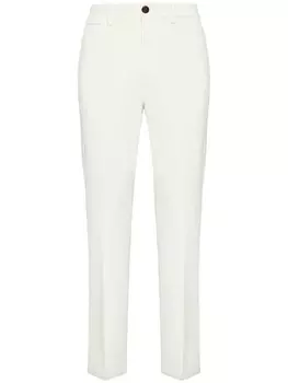 Брюки из эластичного бархата Boggi Milano, нейтральный цвет