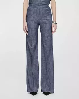 Брюки из эластичного денима Ton с высокой посадкой CALLAS Milano, цвет Navy