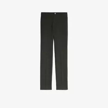 Брюки из эластичного джерси с высокой посадкой Sandro, серый