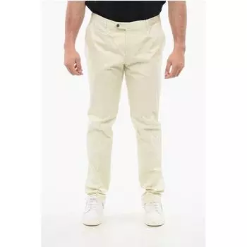 Брюки из эластичного хлопка с карманами на молнии Corneliani, White