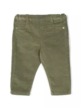 Брюки из эластичного хлопка с нашивкой-логотипом Tartine Et Chocolat, зеленый