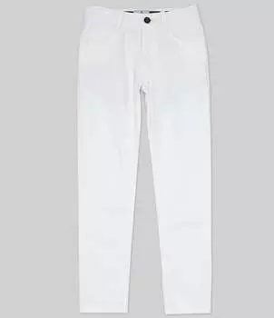 Брюки из эластичного твила с 5 карманами Class Club для больших мальчиков 8–20 лет, белый