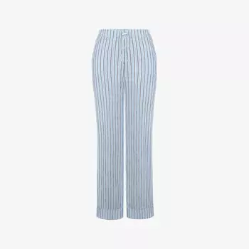 Брюки из эластичной ткани в полоску с застежкой-молнией на талии Mistress Rocks, синий