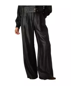 Брюки из блестящего твила Aaiko, черный