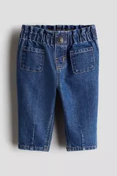 Брюки из бумажного пакета H&M, синий