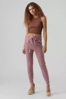 Брюки из бумажного пакета Vero Moda, фиолетовый