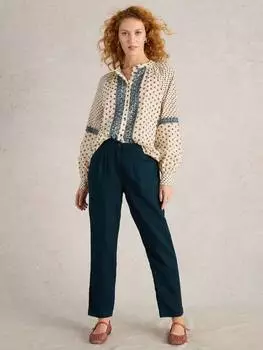 Брюки из чистого льна rowena White Stuff, темно-синий