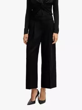 Брюки из чистой шерсти tamania HUGO BOSS, черный