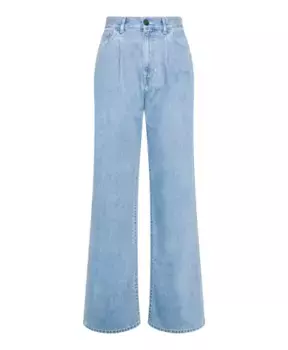 Брюки из денима и кожи French Essence Philippe Model, синий