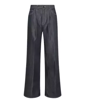 Брюки из денима и кожи French Essence Philippe Model, синий