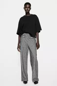 Брюки из джерси букле H&M, черный