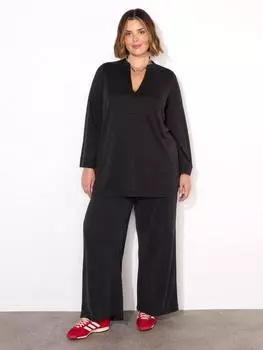 Брюки из джерси curve cupro Live Unlimited, черный