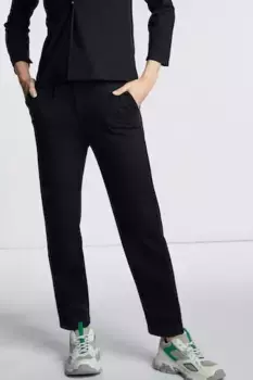 Брюки из джерси Rich & Royal с лентами на манжетах, черный