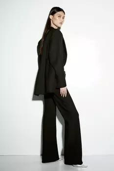Брюки из джерси со складками H&M, черный