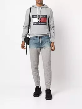Брюки из джерси со вставками из денима ROMEO HUNTE, серый