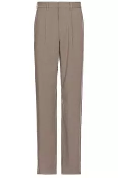 Брюки из габардина George Wool Saturdays Nyc, серо-коричневый