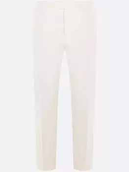 Брюки из габардина со складками Zegna, белый
