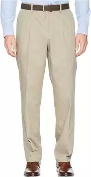 Брюки из хлопка Classic Fit цвета хаки Lux D3 - Плиссированные Dockers, цвет Timber Wolf