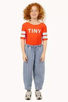 Брюки из хлопка детские STRIPES MULTICOLOR PANT Tinycottons, синий