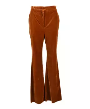 Брюки из хлопка и эластана Max Mara Studio, коричневый