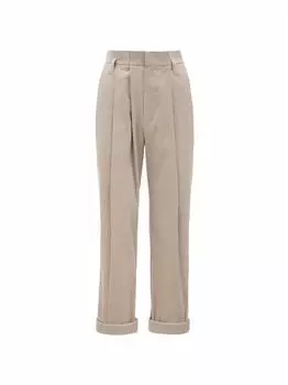 Брюки из хлопка и льна Brunello Cucinelli