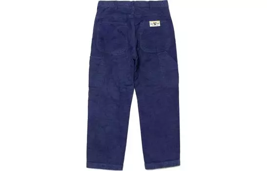 Брюки из хлопка, окрашенные в готовом виде HUMAN MADE, Marine Blue