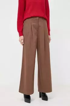 Брюки из хлопка Pinko, коричневый